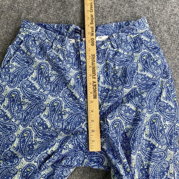 Vtg Tommy Hilfiger Pants Women's 31x30 Blue Paisley Boho Retro Y2K Lightweight - Picture 9 of 12